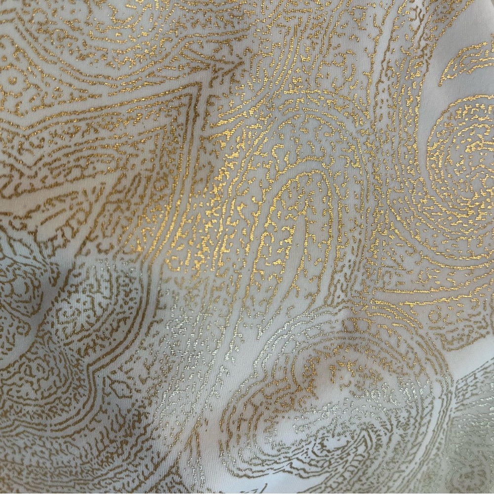 12 Ralph Lauren golden paisley pattern one shoulder one piece bathing suit - Picture 8 of 9